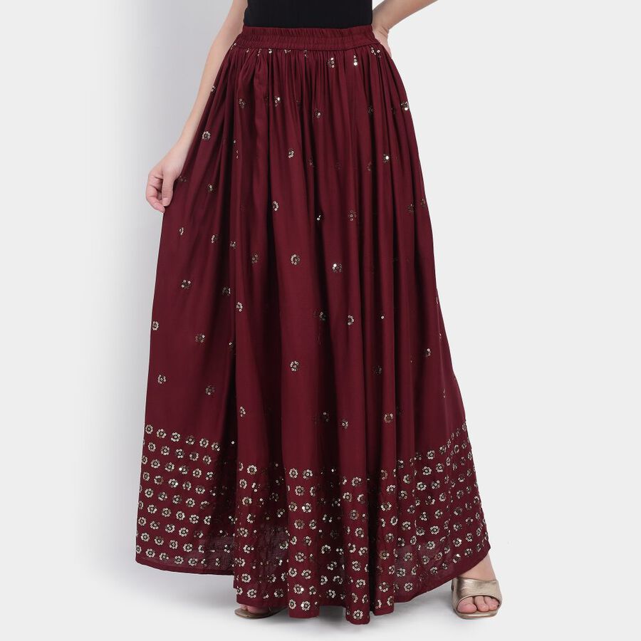 Ladies' Lehenga Skirt, Maroon, large image number null